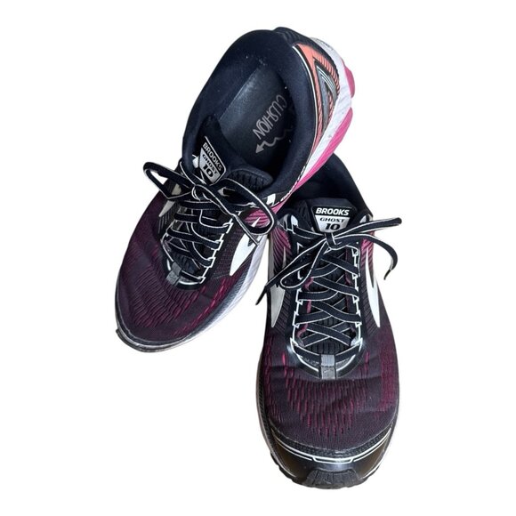 Brooks Women’s Ghost 10 Running Shoes Sz 11 Black/Pink Support Cushion - Picture 2 of 16